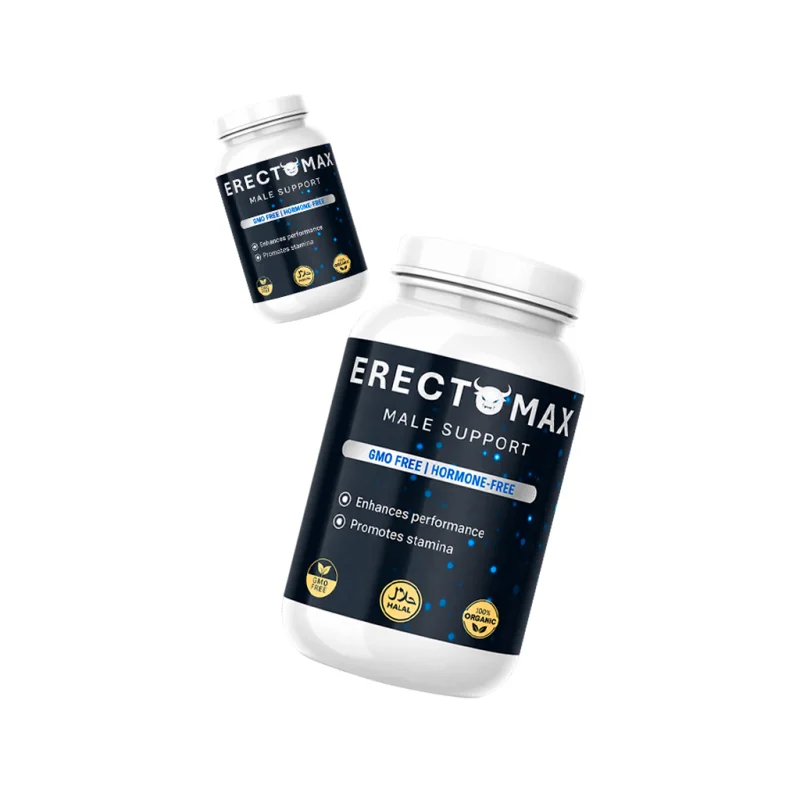 Erectomax — capsule bottle, small and large pack size